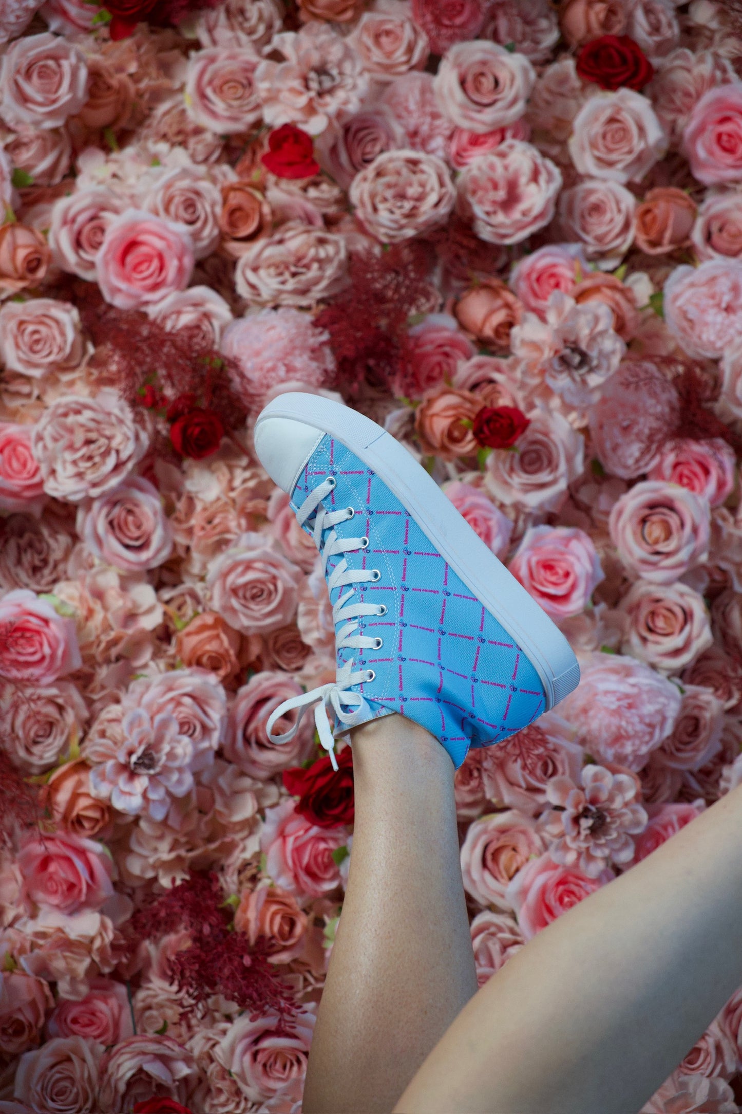 Liberate Love High Top Canvas Shoes (Pastel Blue)