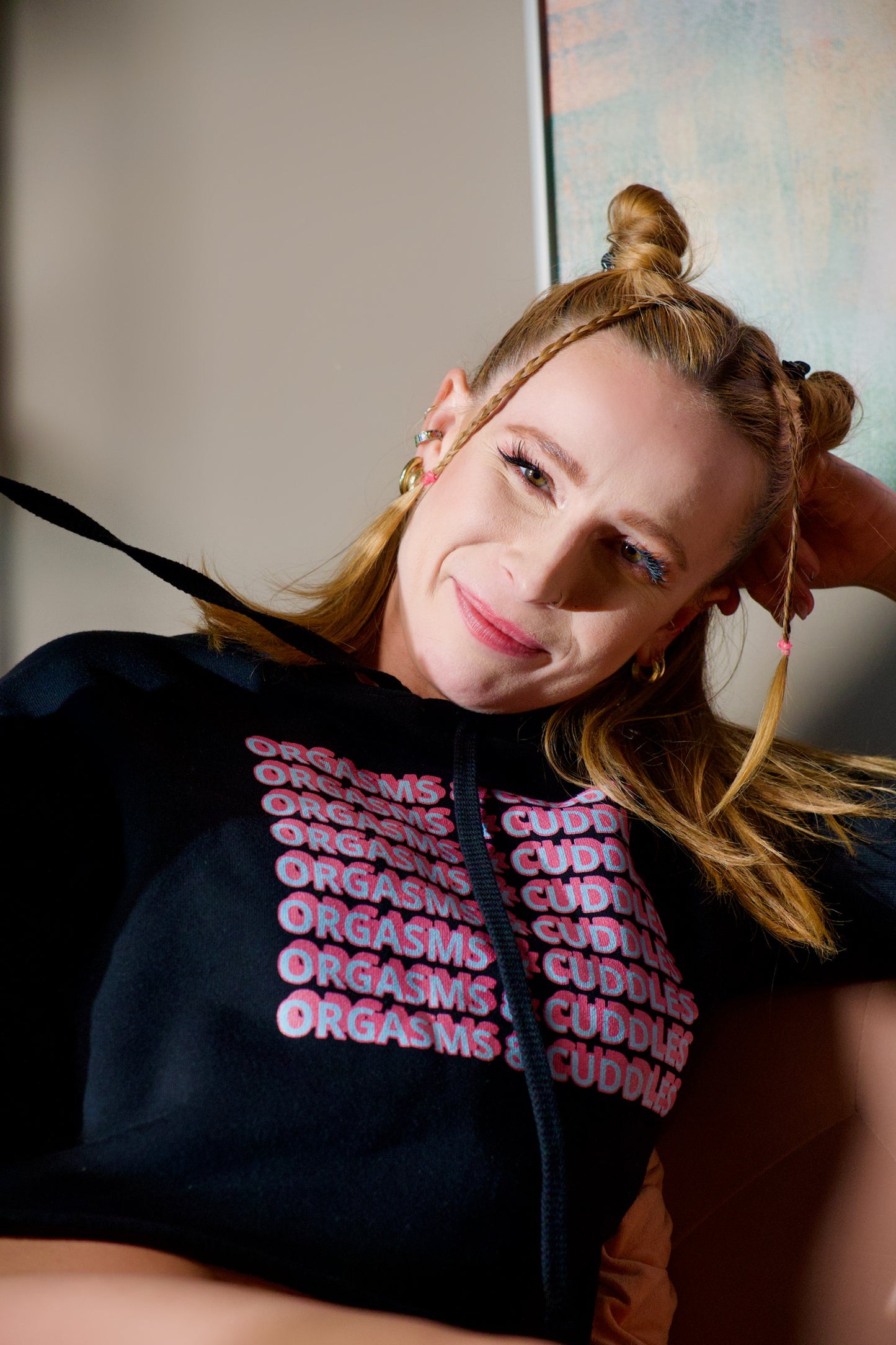 Orgasms & Cuddles Crop Hoodie