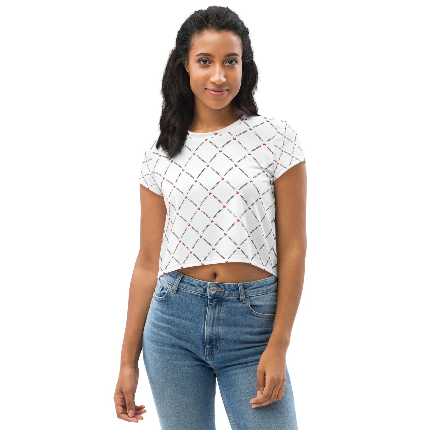 I Kiss Girls Crop Tee - Liberate Love