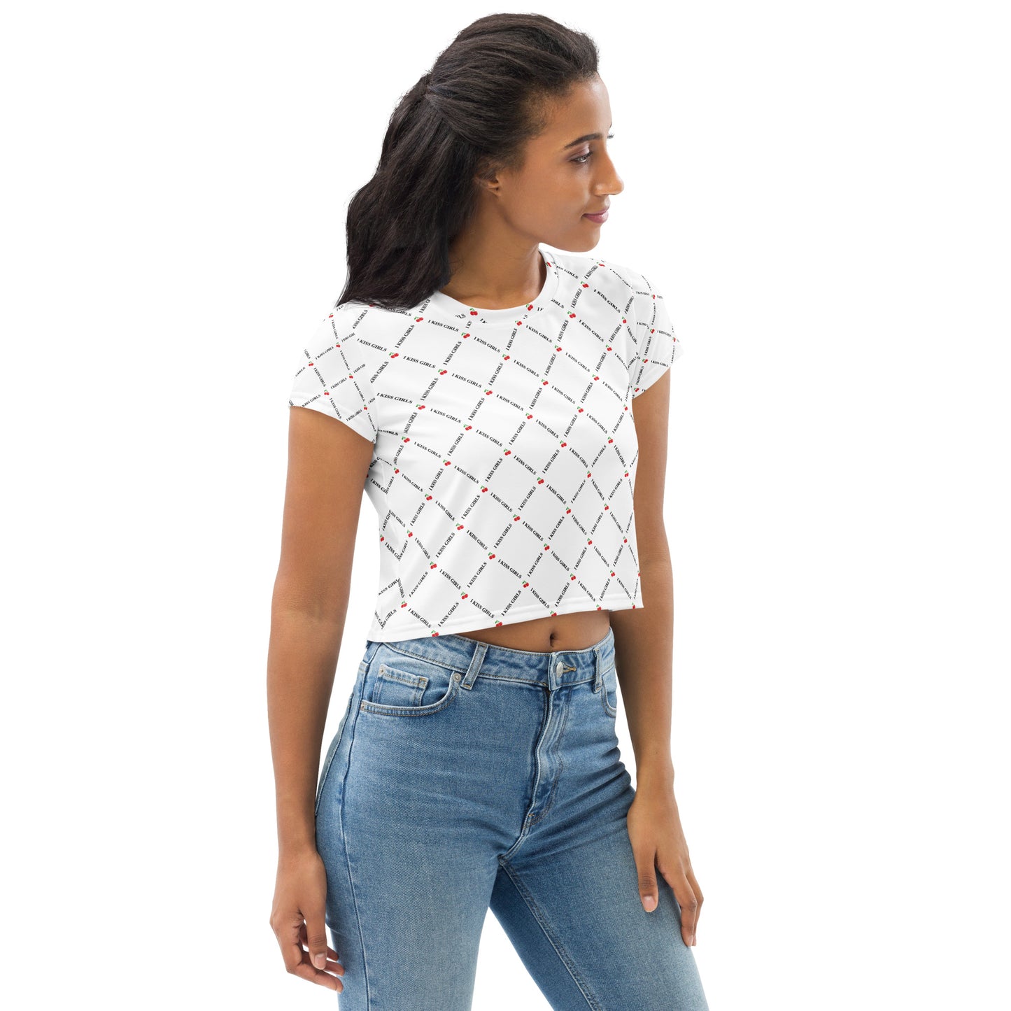 I Kiss Girls Crop Tee - Liberate Love