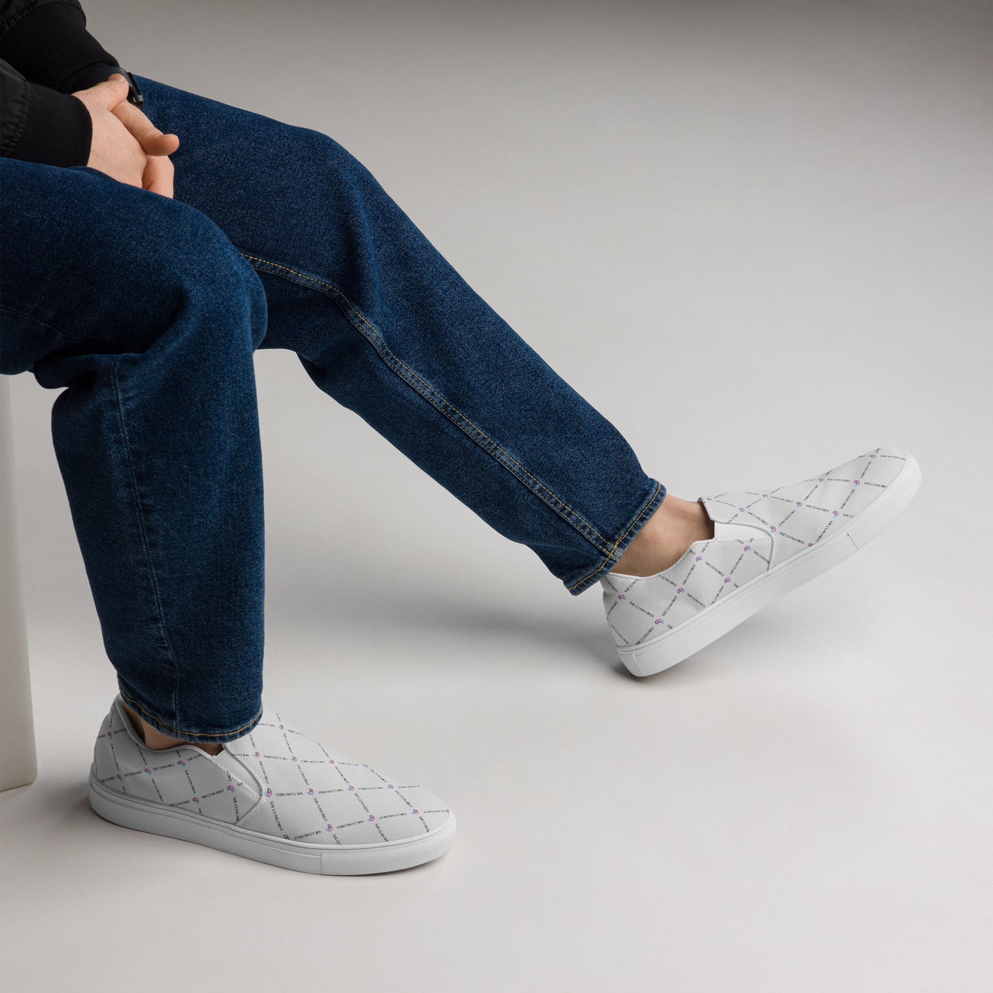 She Cums First Slip-On Canvas Shoes (Whisper Grey)