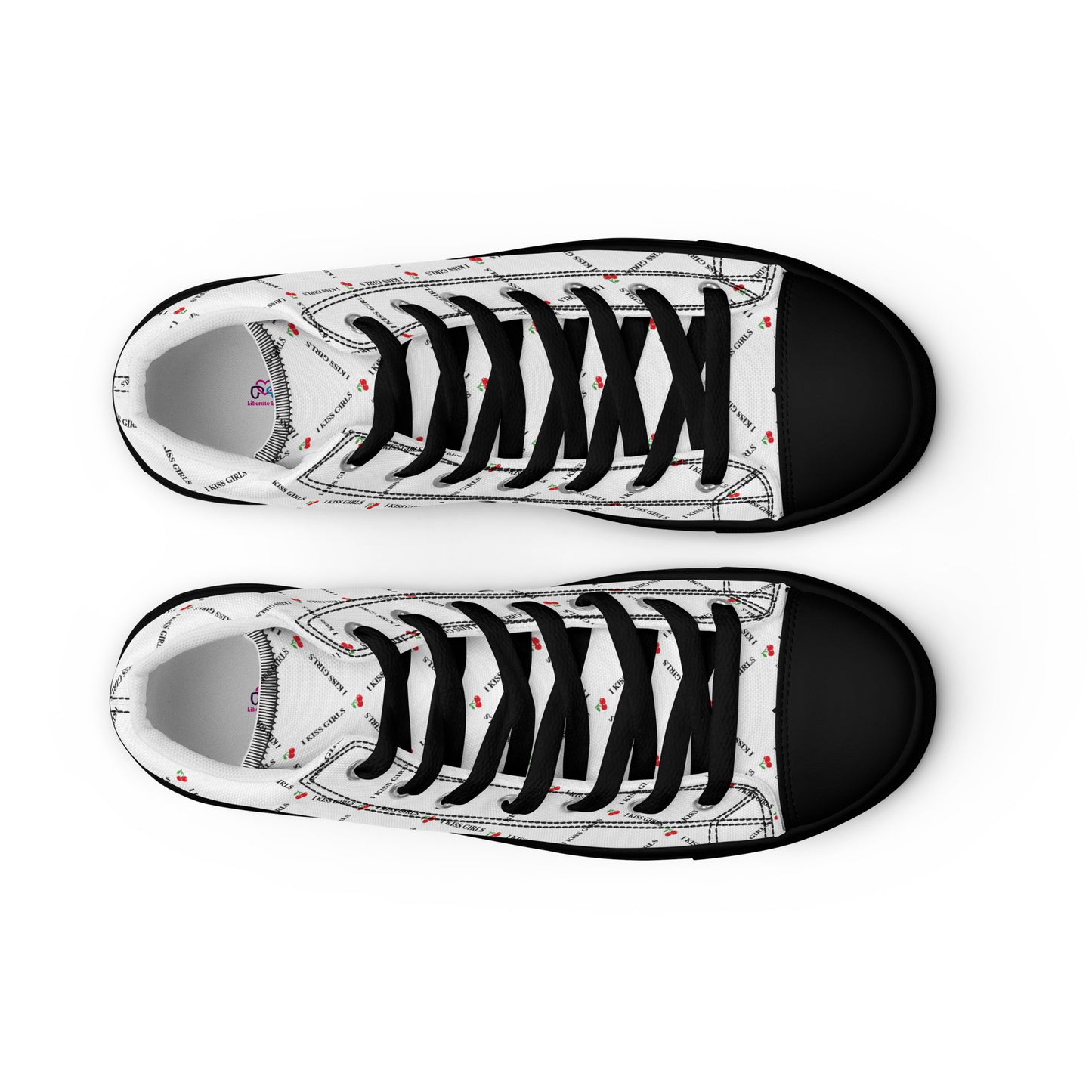 I Kiss Girls High Top Canvas Shoes - Liberate Love