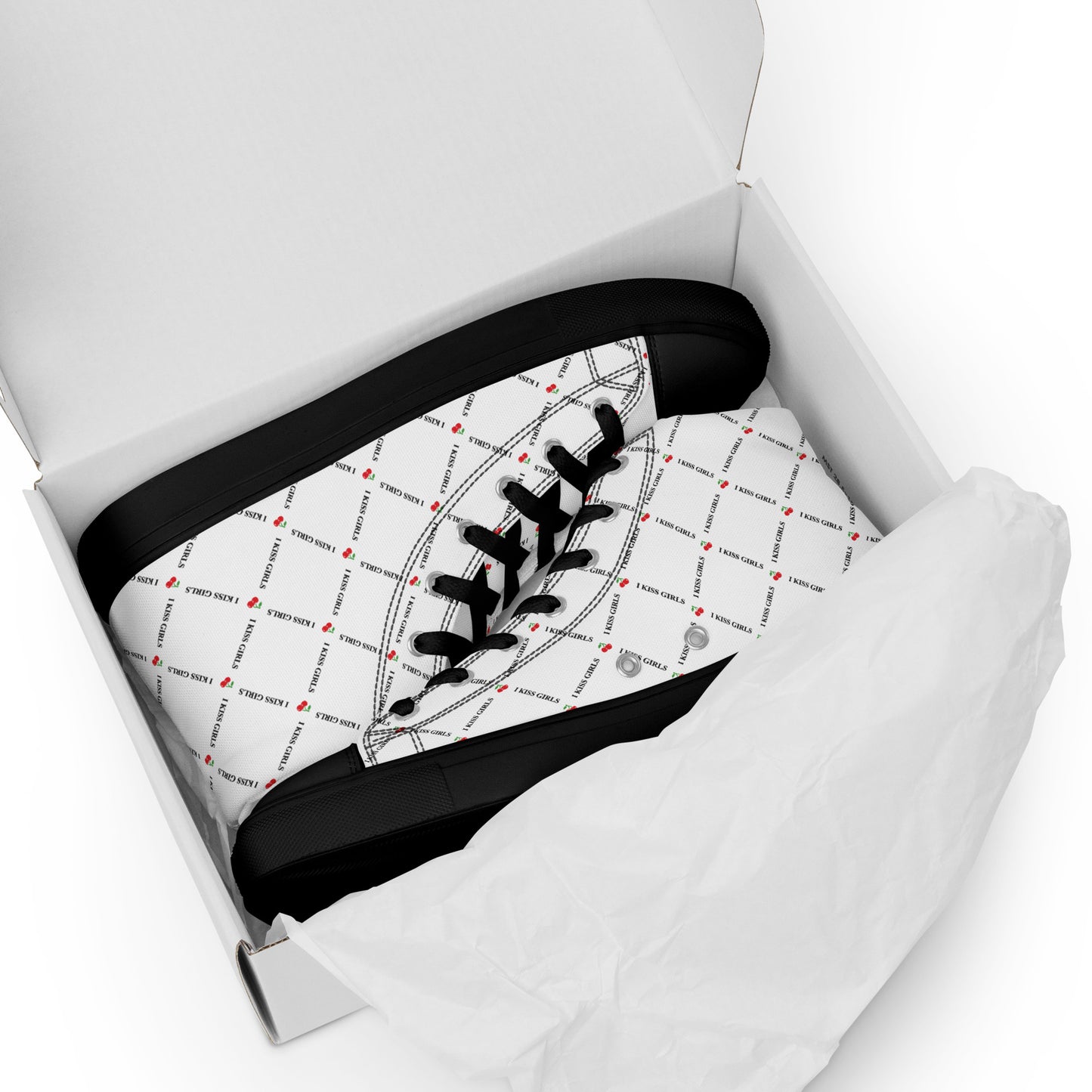 I Kiss Girls High Top Canvas Shoes - Liberate Love
