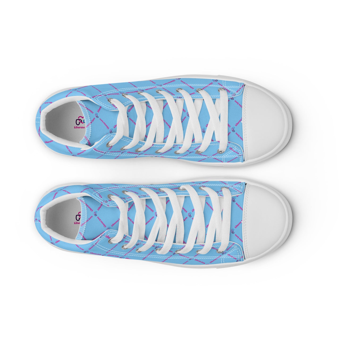 Liberate Love High Top Canvas Shoes (Pastel Blue) - Liberate Love