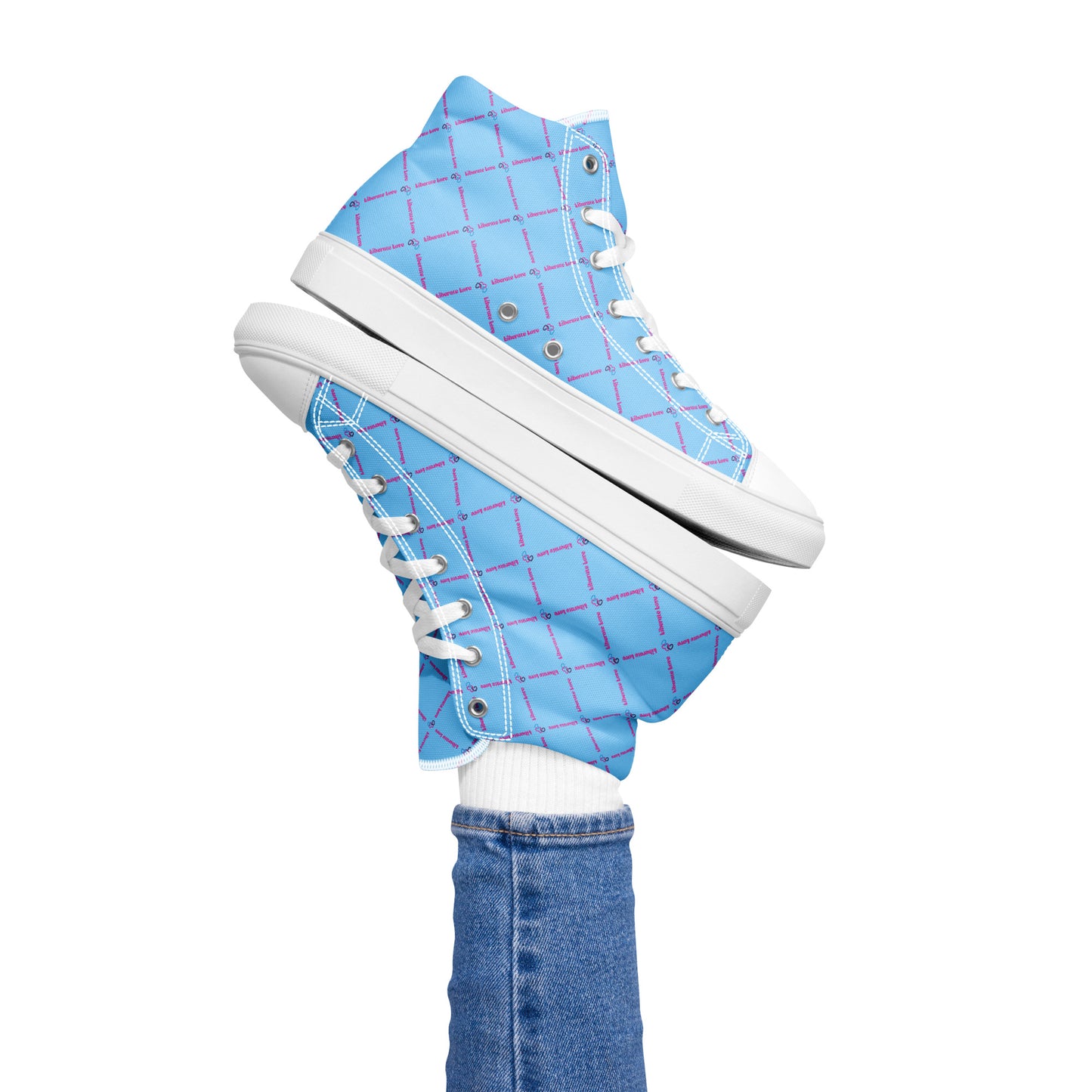 Liberate Love High Top Canvas Shoes (Pastel Blue) - Liberate Love