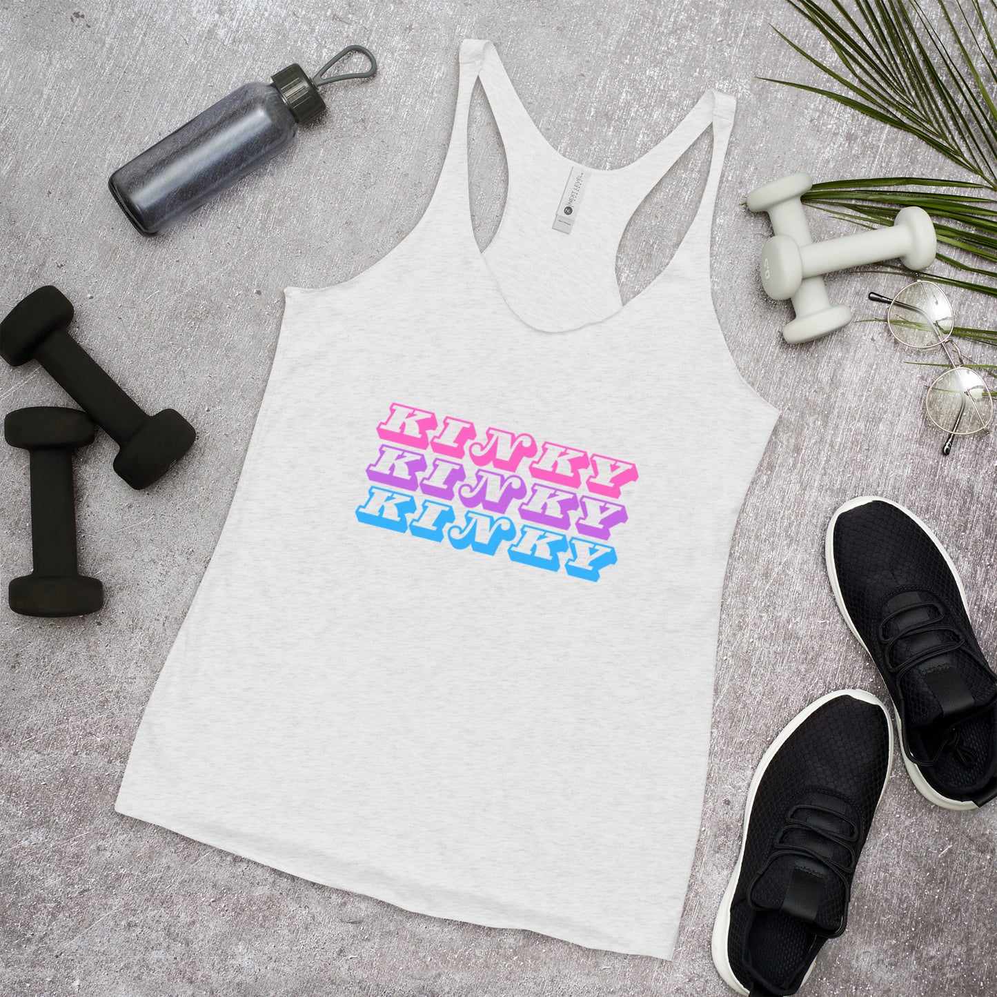Kinky Racerback Tank in white