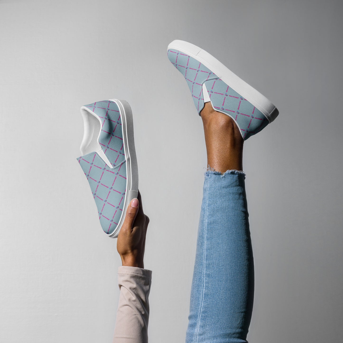 Liberate Love Slip-On Canvas Shoes (Pastel Blue) - Liberate Love